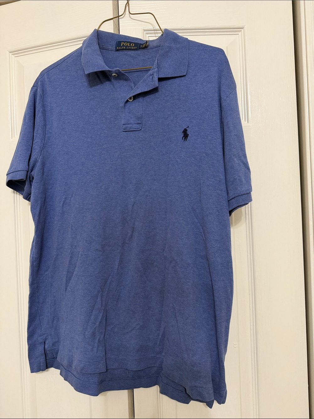Polo by Ralph Lauren Medium Blue Short-Sleeve Pique Polo